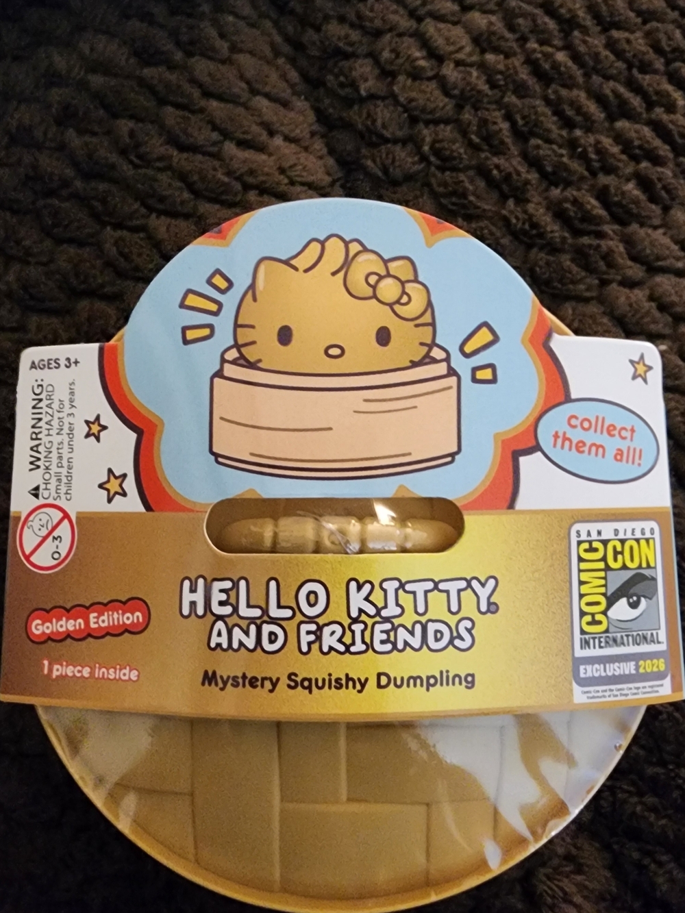 Hello Kitty Golden Edition Mystery Squishy Dumpling - All Gold Collection